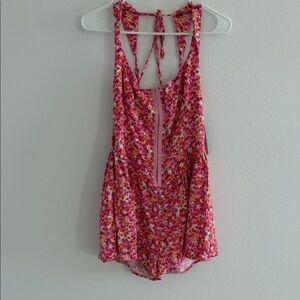 Wild Fable Pink and Red Floral Romper